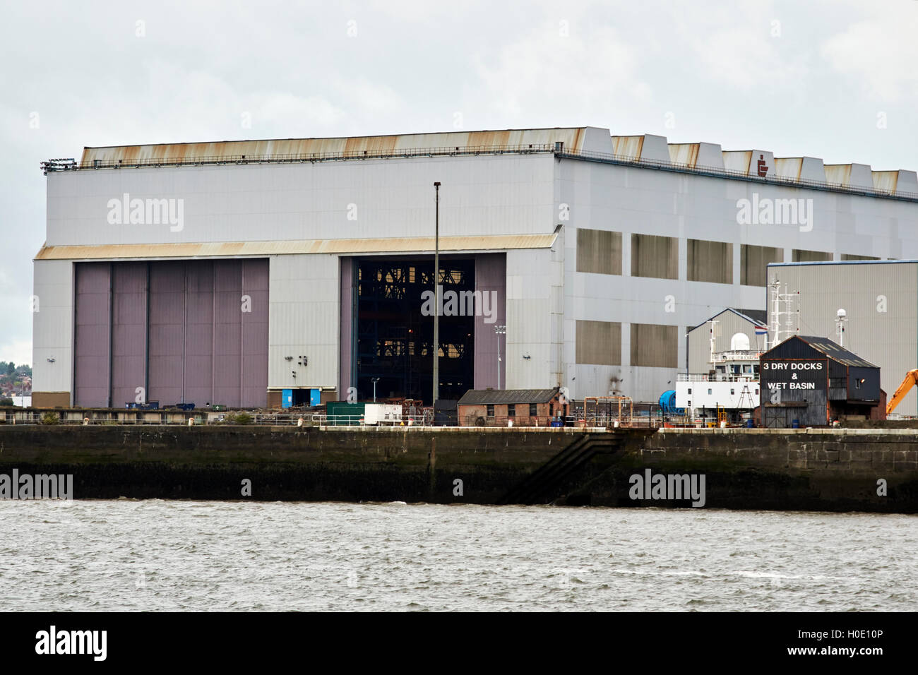Cammell Laird Werft u-Boot-Bau Halle Birkenhead Liverpool Merseyside UK Stockfoto