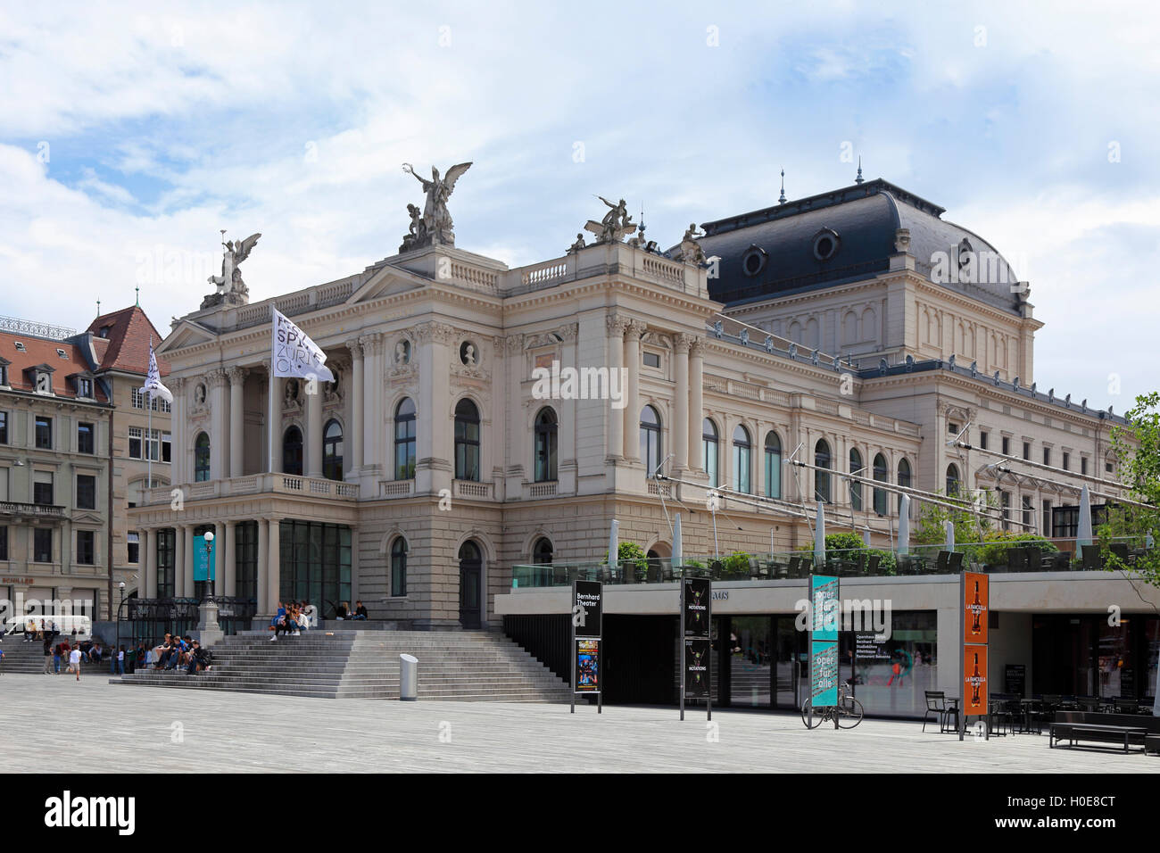 Schweiz Zürich Oper Sechseläutenplatz Stockfoto