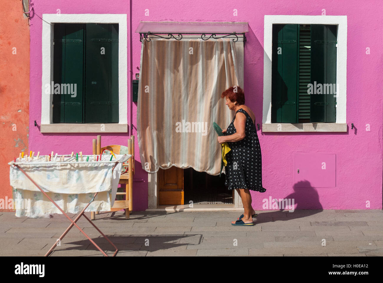 Venedig, Italien. 15. September 2016. Burano. © Simone Padovani Stockfoto