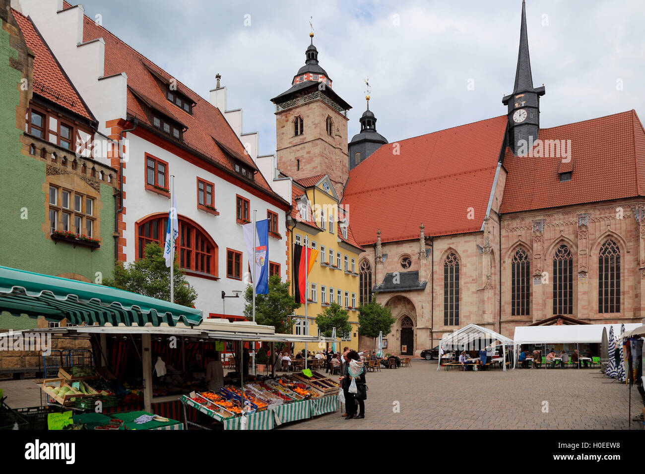 Schmalkalden Altmarkt St. Georg Stockfoto