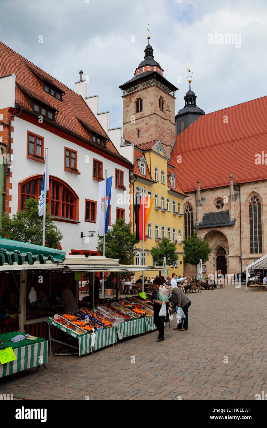 Schmalkalden Altmarkt St. Georg Stockfoto