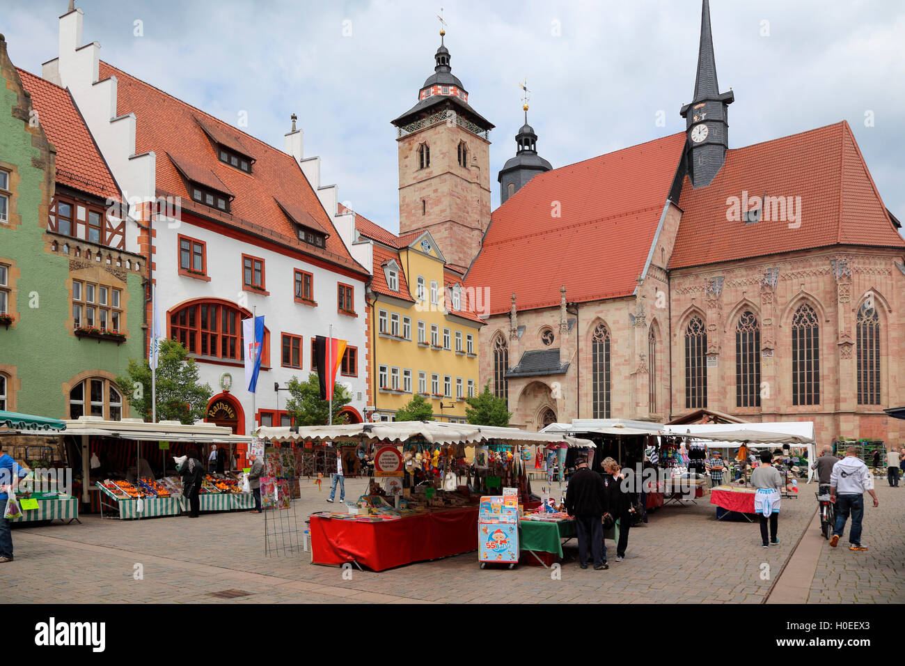 Schmalkalden Altmarkt St. Georg Stockfoto