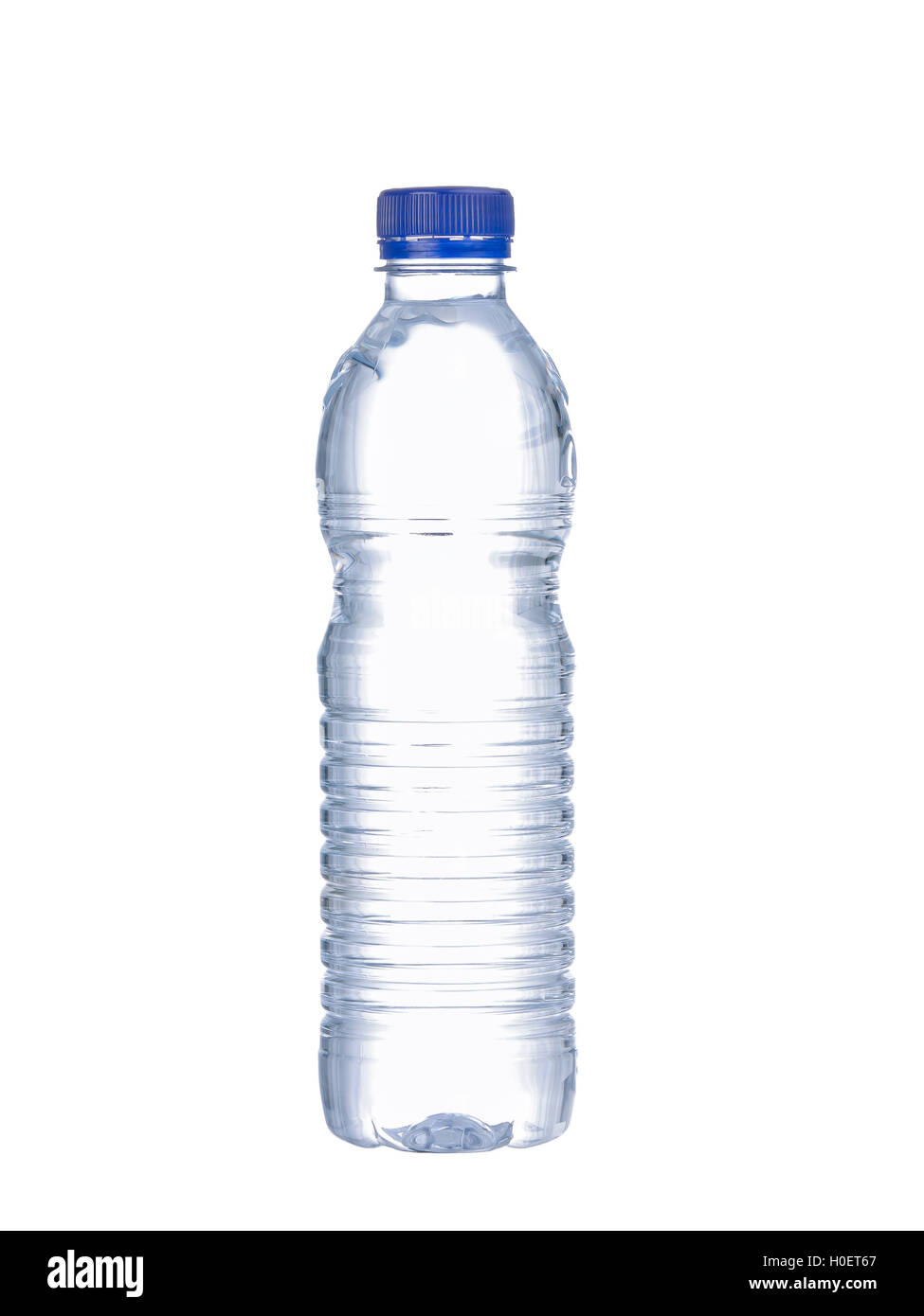 Flasche Wasser auf dem weißen isoliert Stockfoto