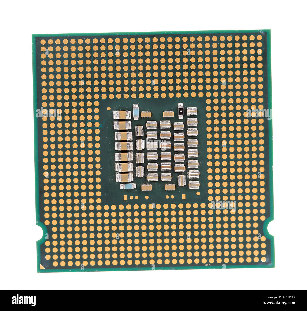 Makro von einem Computer Prozessor Detail. Stockfoto
