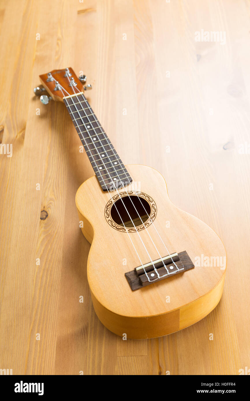 Hölzerne ukulele Stockfoto