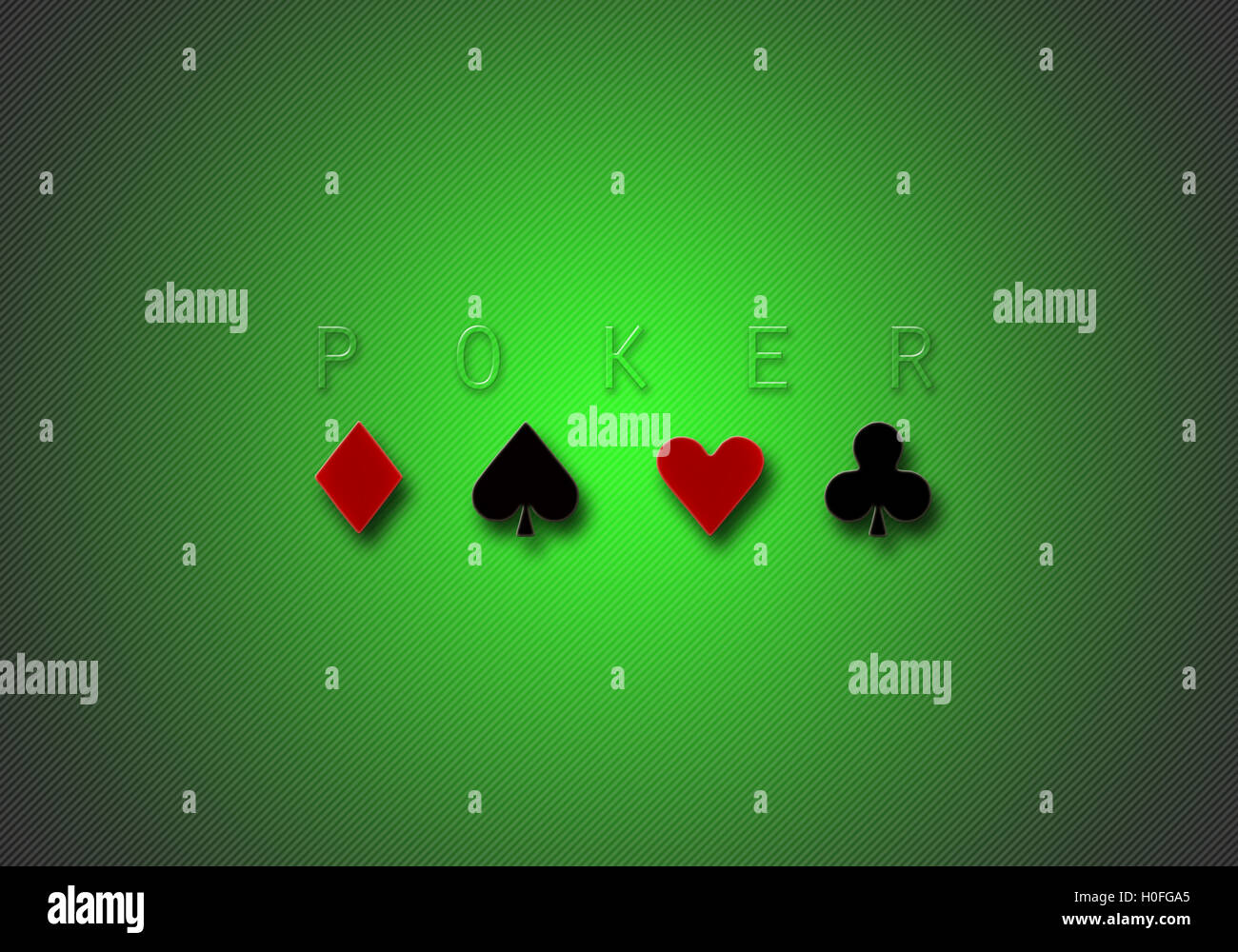 Poker-Hintergrund-Farbverlauf Stockfoto