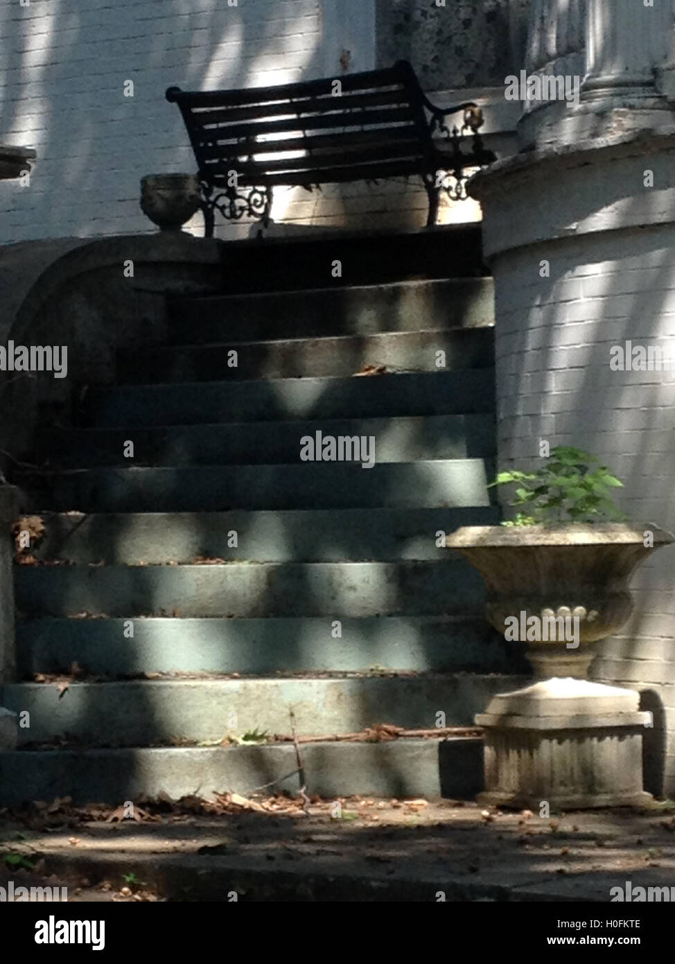 Treppe zum weißen Haus Stockfoto