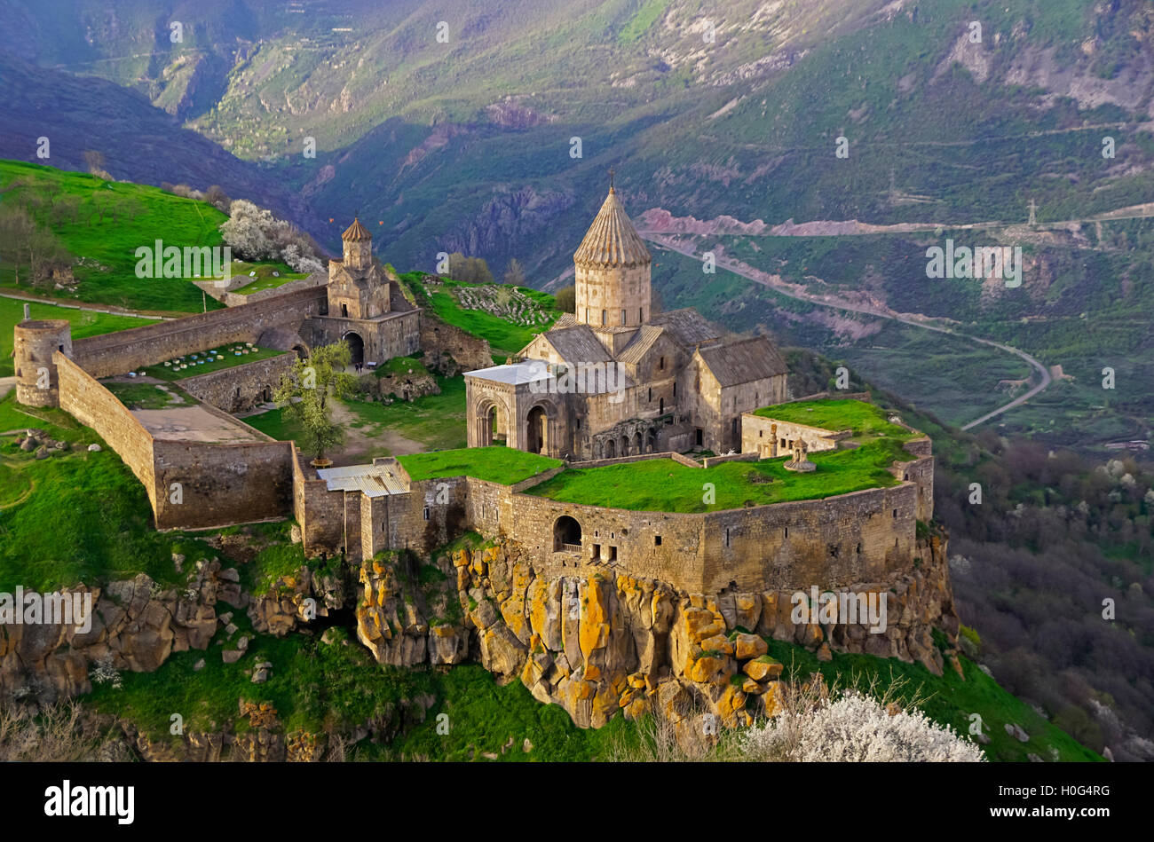 9. Jahrhundert Tatev Kloster in der Provinz von Syunik, südöstlichen Armenien. Stockfoto