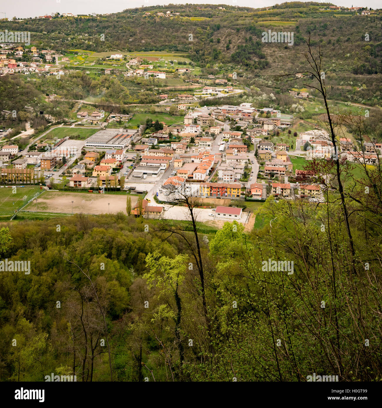 Typisch italienisches Dorf auf die Colli Berici, Vicenza, Italien. Stockfoto
