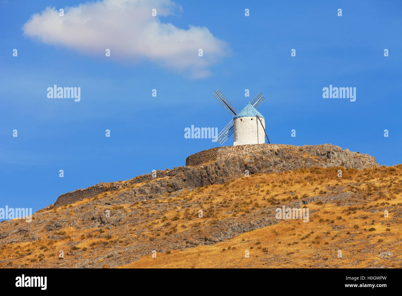 Typischen Windmühlen der Region Kastilien-La Mancha Stockfoto