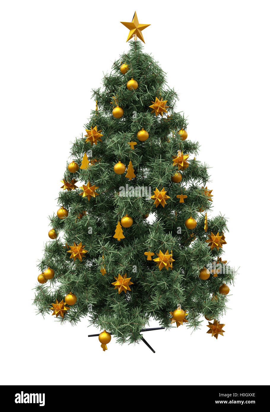 Weihnachtsbaum, isoliert Stockfoto