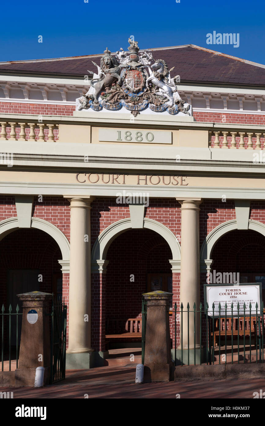 Forbes Gerichtsgebäude hat architektonischen Bedeutung wegen seiner feinen viktorianischen kostenlos klassisches Styling.  Forbes-NSW-Australien Stockfoto