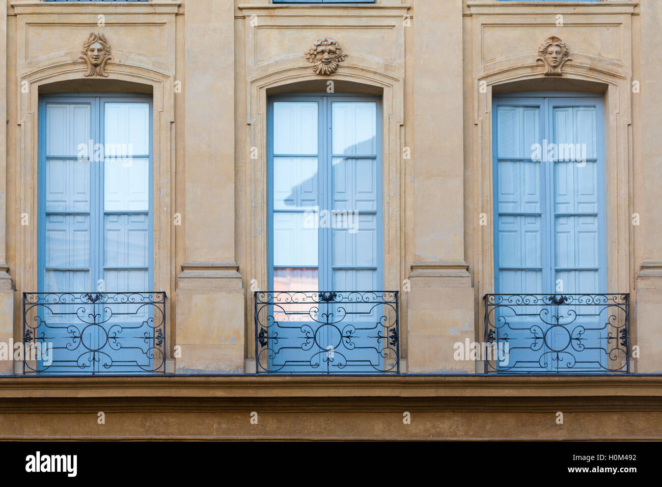 Provenzalische Gebäude und Architektur, Aix en Provence, Frankreich Stockfoto