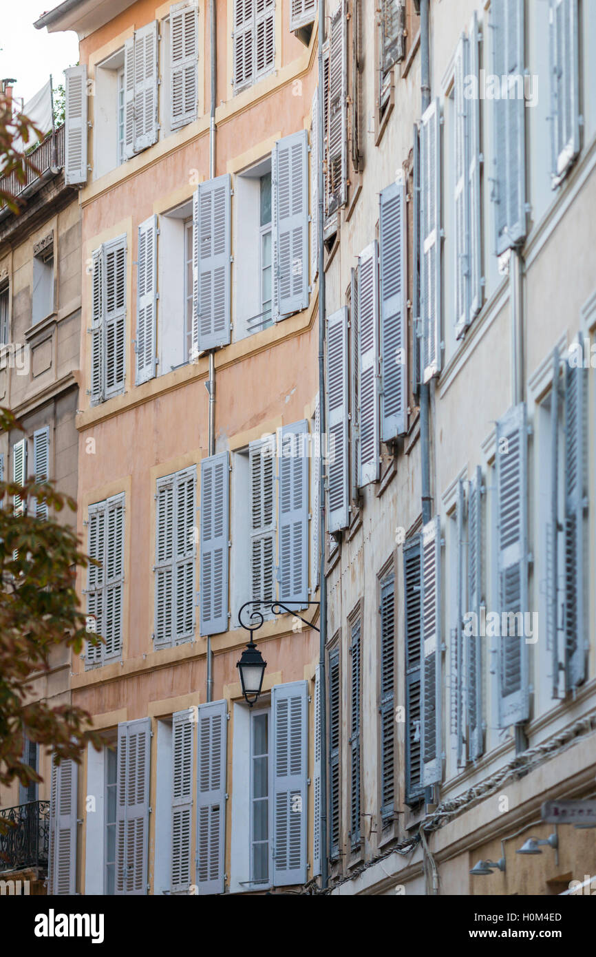 Provenzalische Gebäude und Architektur, Aix en Provence, Frankreich Stockfoto