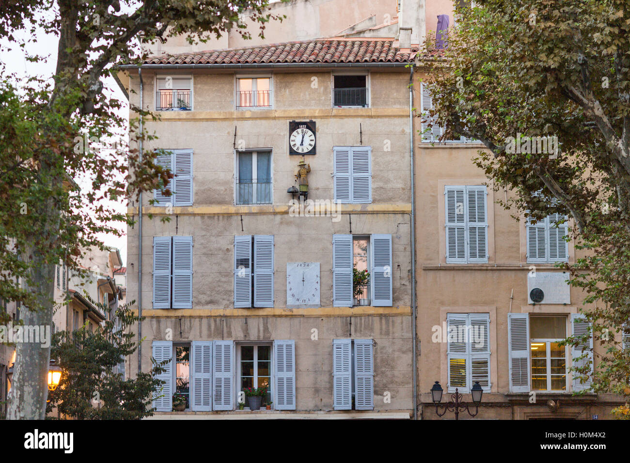 Provenzalische Gebäude und Architektur, Aix en Provence, Frankreich Stockfoto