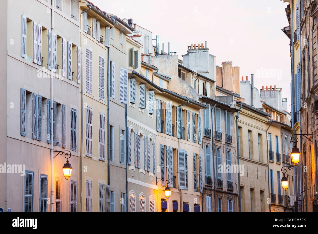 Provenzalische Gebäude und Architektur, Aix en Provence, Frankreich Stockfoto