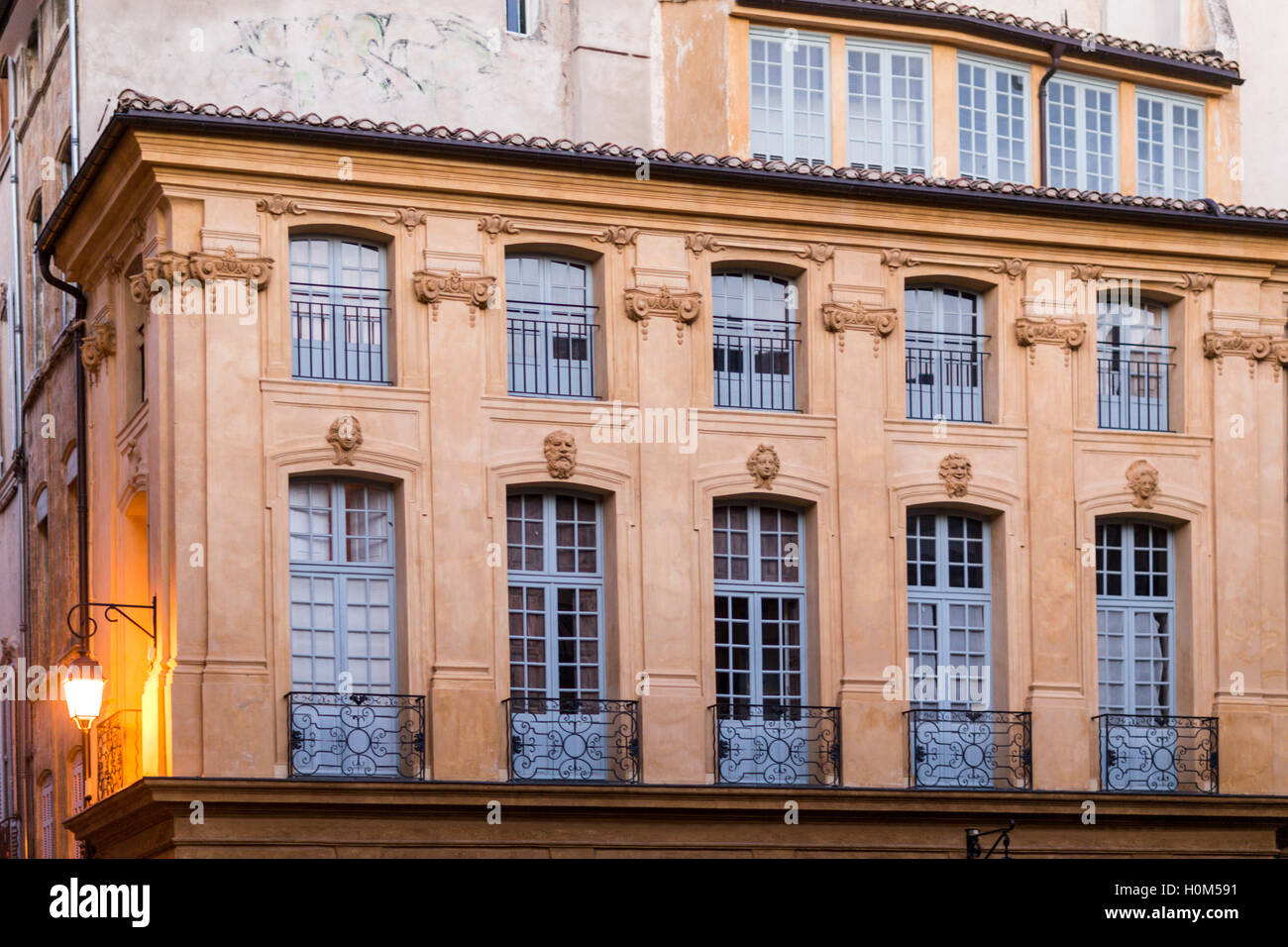 Provenzalische Gebäude und Architektur, Aix en Provence, Frankreich Stockfoto