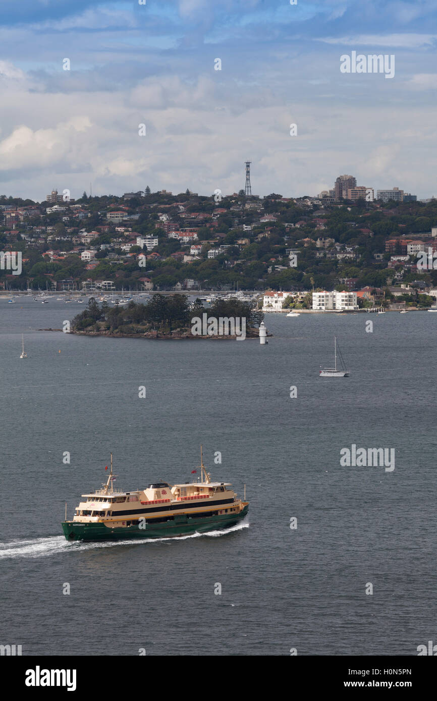 Die Manly Fähre Narrabeen auf dem Weg zum Circular Quay Sydney New South Wales Australien Stockfoto