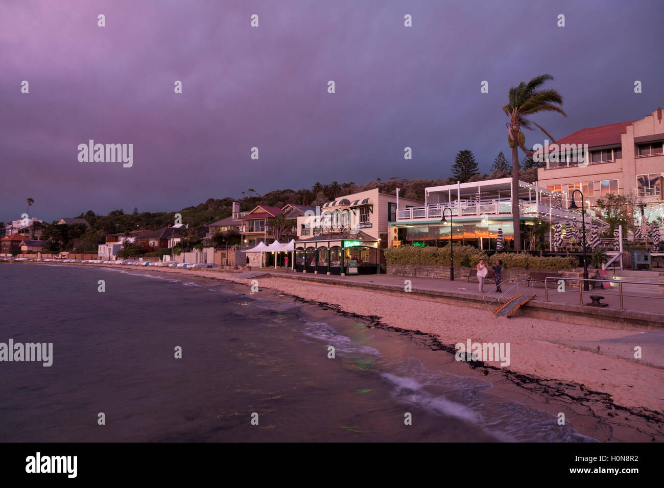 Dramatischen Sonnenuntergang über Doyles Fischrestaurant Watsons Bay Sydney Australia Stockfoto