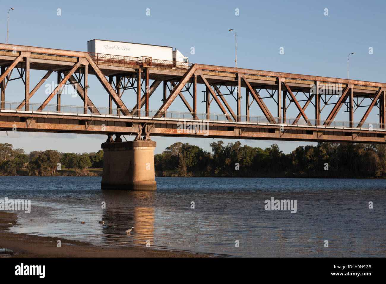 Grafton-Brücke ist eine Klappbrücke, die den Clarence in Grafton in New South Wales, Australien River. Stockfoto