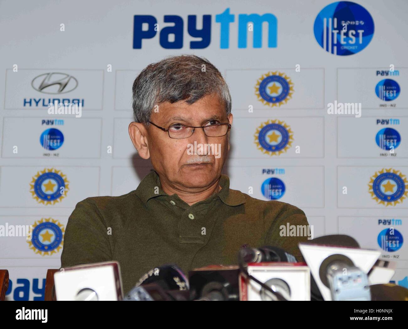Board Control Cricket Sekretär Ajay Shirke Auswahl indische Team Indien vs New Zealand Paytm Versuchsreihen in Mumbai Stockfoto