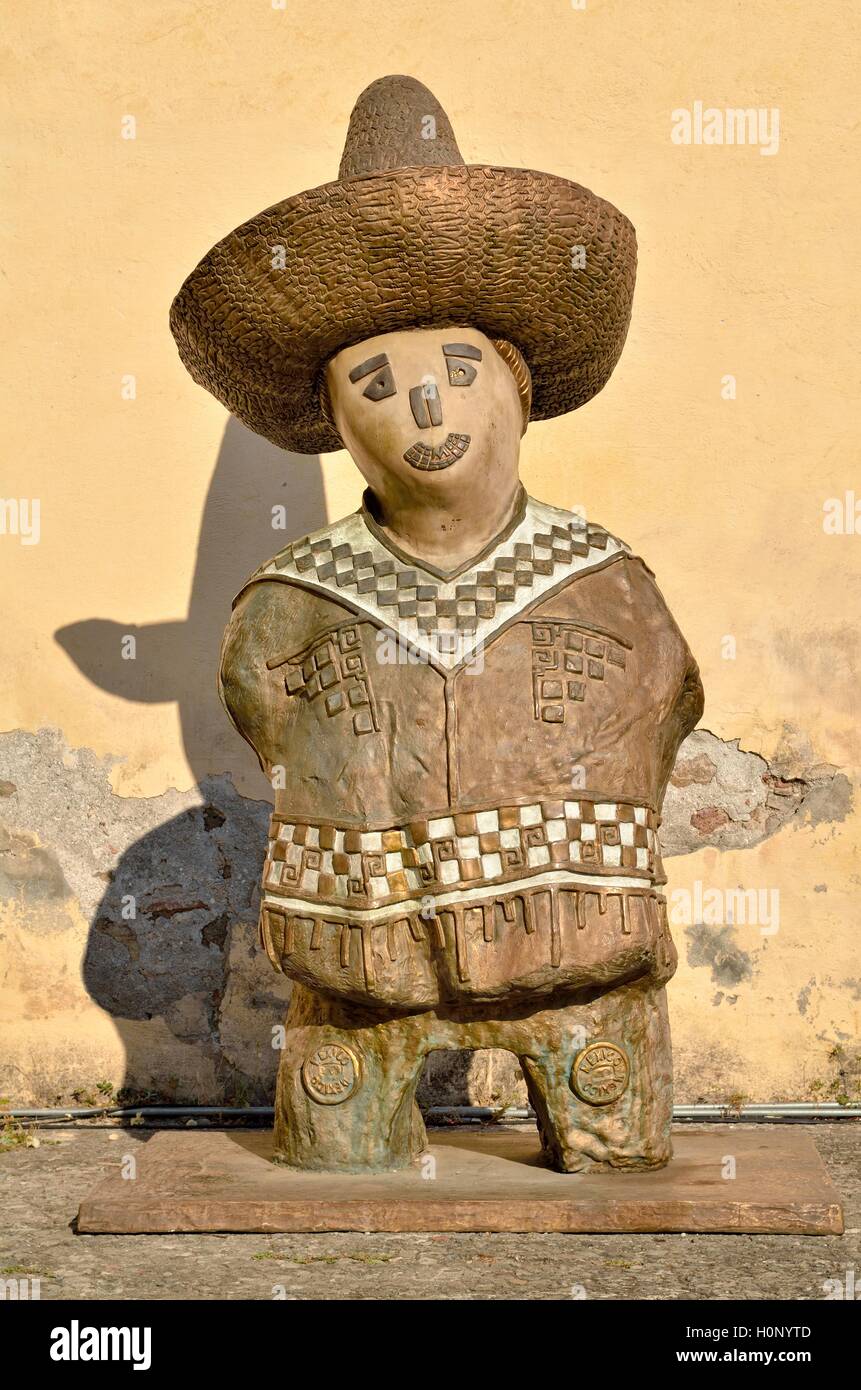 Mexikanische, Skulpturen, Bronze Skulptur im Jardin Borda, Cuernavaca, Morelos, Mexiko Stockfoto