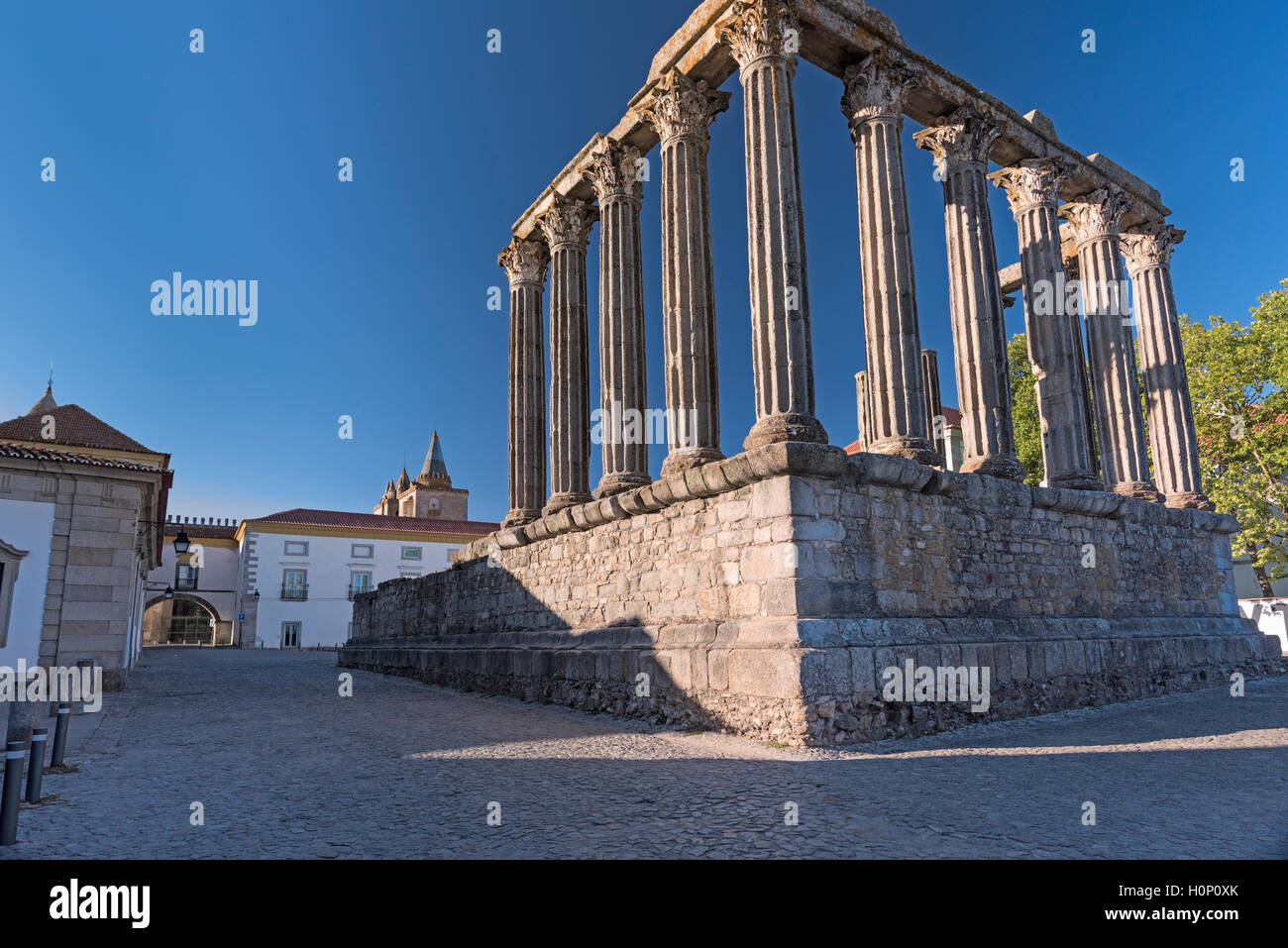 Römische Tempel der Diana Evora Alentejo Portugal Stockfoto