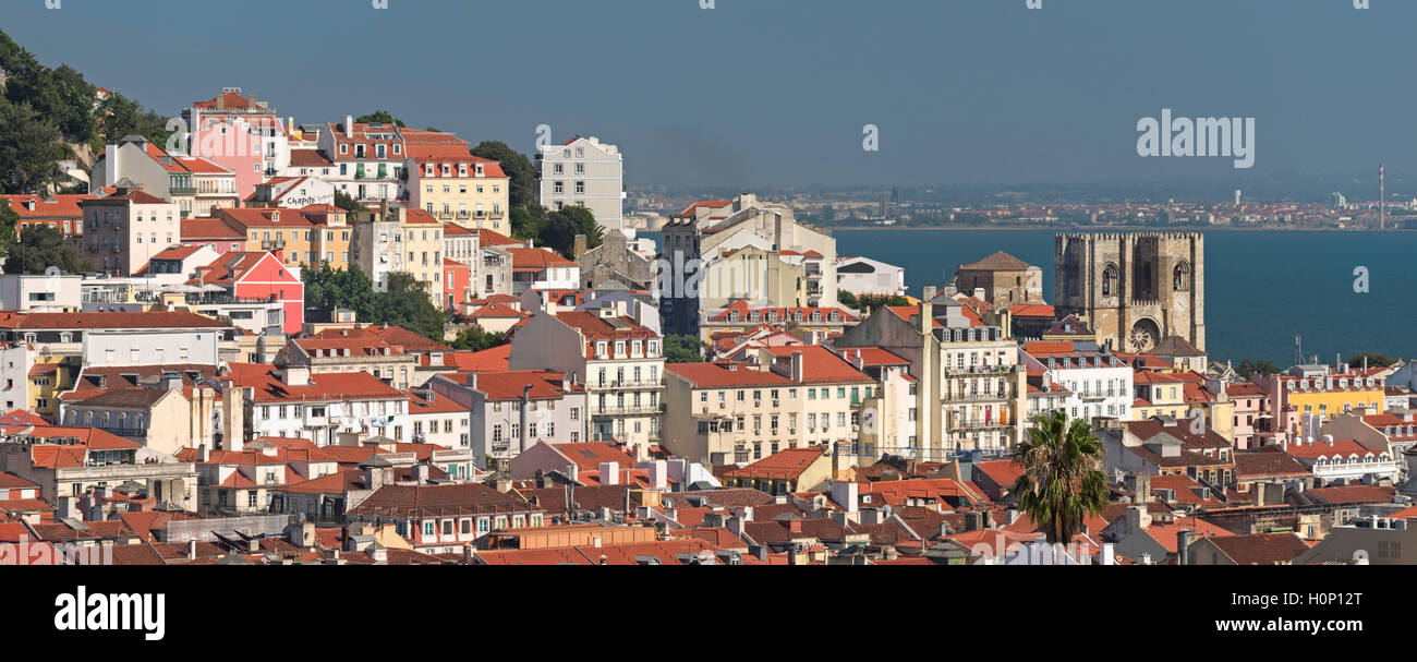 Blick auf die Stadt, Kathedrale Sé Lissabon Portugal Stockfoto