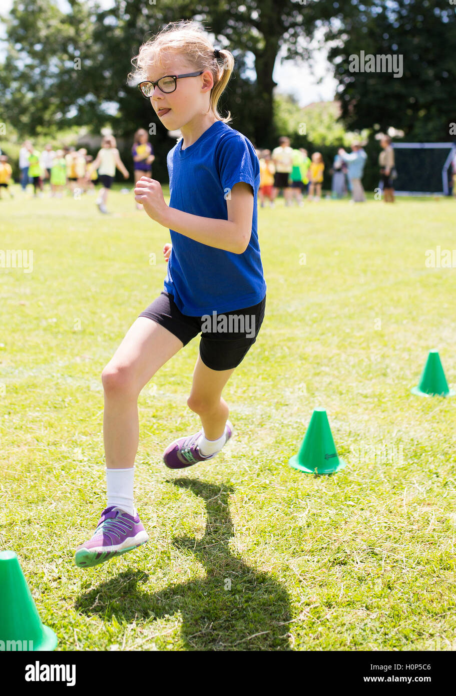Sporttag in der Schule Stockfoto