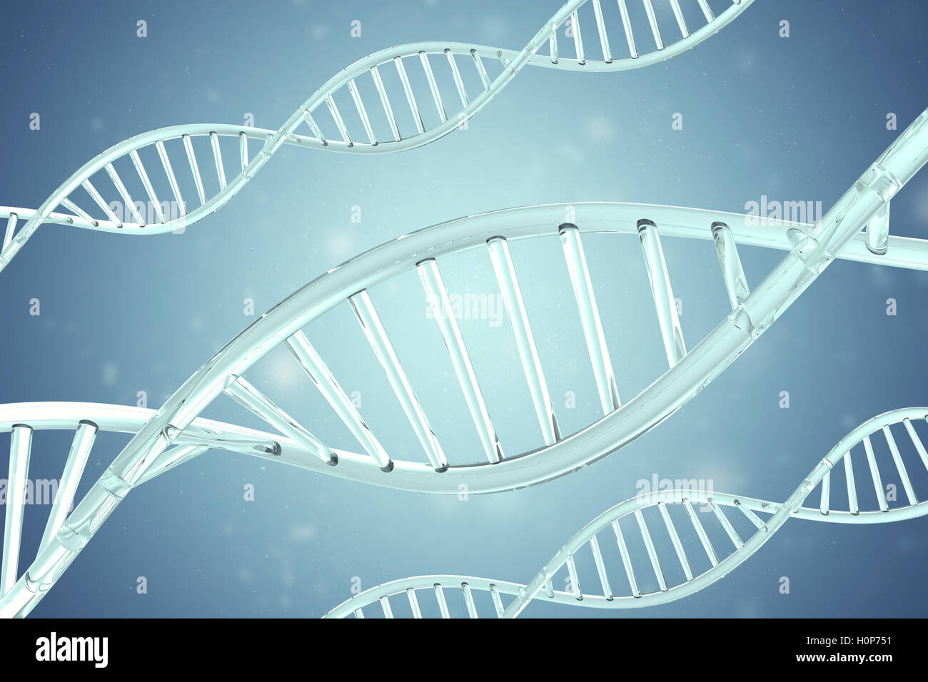 Synthetischen, künstlichen DNA-Molekül, das Konzept der Intelligenz. 3D-Rendering Stockfoto
