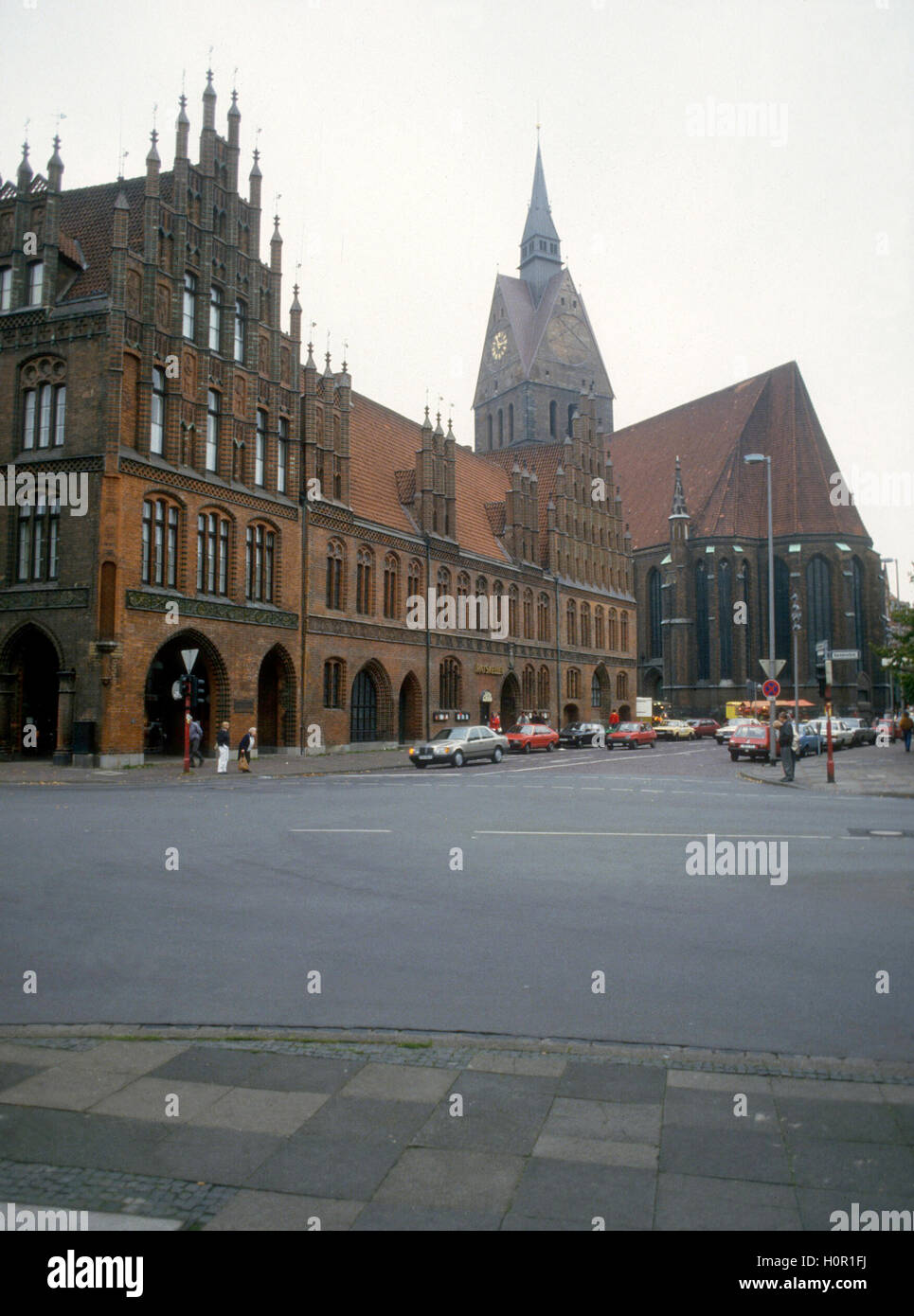 MARK KIRCHE und das alte Rathaus 2009 Stockfoto