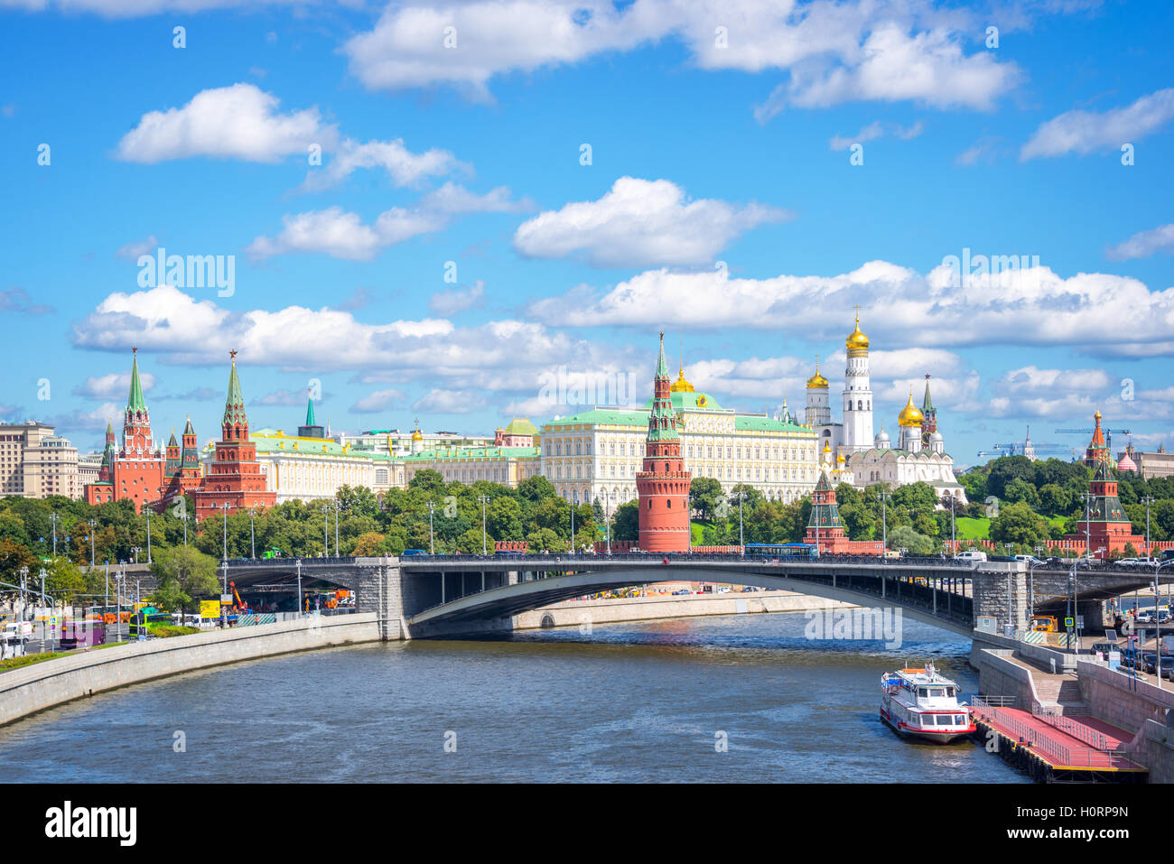 Moskauer Kreml und die Moskwa, Russland Stockfoto