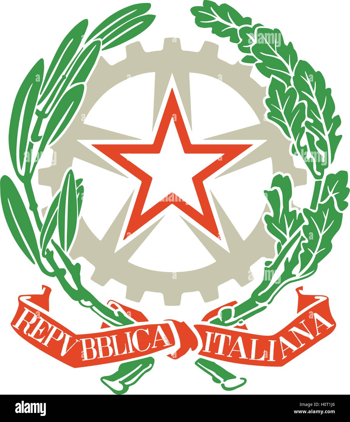 Wappen der italienischen Republik Stock Vektor