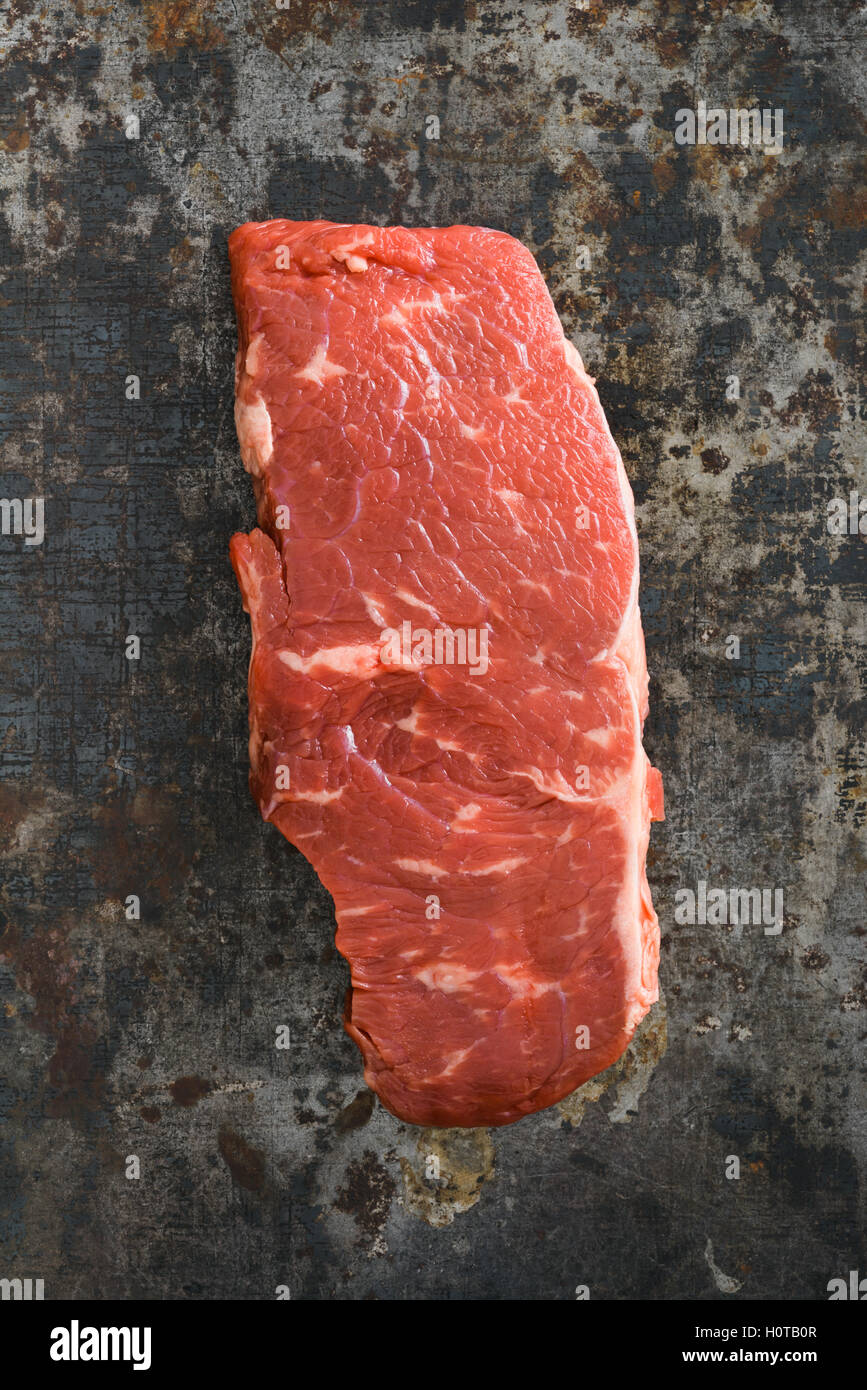 Ungekocht Rumpsteak Stockfoto