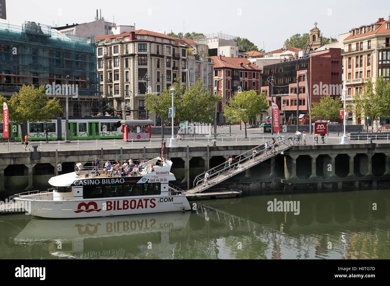 Bilboat Boot Touren am Fluss Nervión Bilbao Spanien Stockfoto