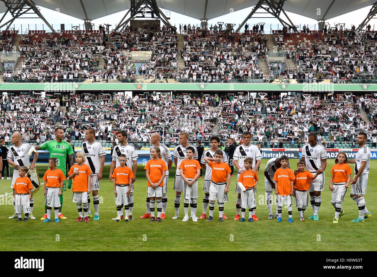 Warschau, Polen - 18. September 2016: Match polnische PremIer League Lotto Ekstraklasa zwischen Legia Warszawa - KGHM Zaglebie Lubin Stockfoto