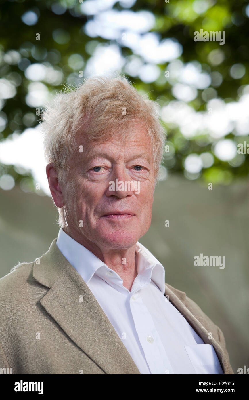 Roger Scruton, der englische Schriftsteller und Philosoph, an das Edinburgh International Book Festival. Edinburgh, Schottland. 15. August 2016 Stockfoto