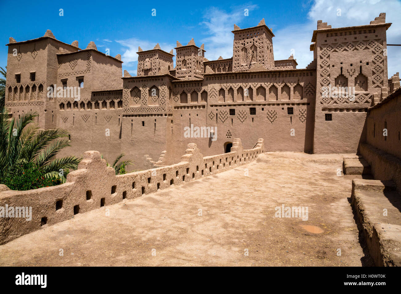 Kasbah Ameridhil, in der Nähe von Skoura, Marokko.  Architektonische Details. Stockfoto