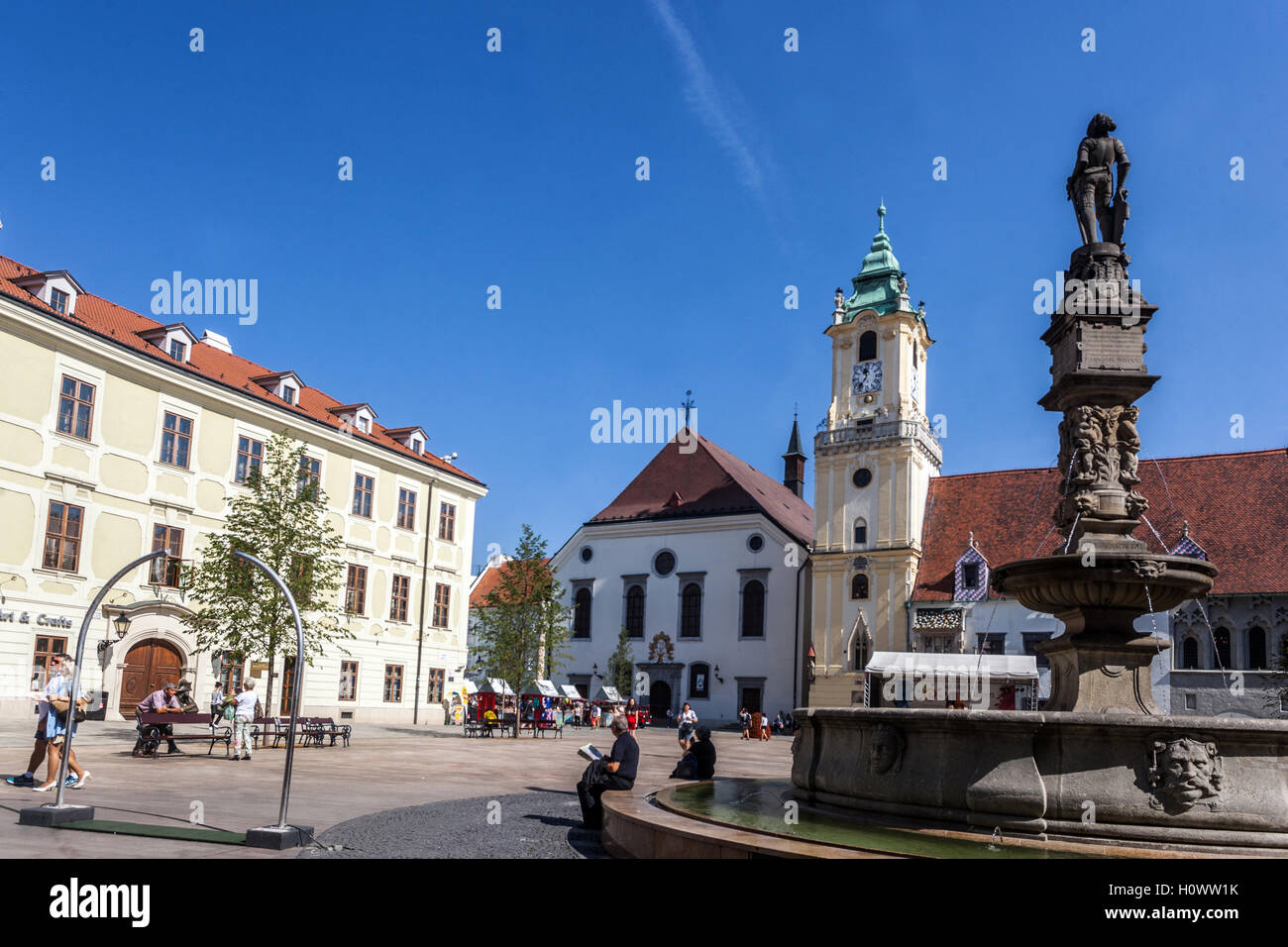 Bratislava Altes Rathaus auf dem Hauptplatz, Stadt, Slowakei, Europa Stockfoto