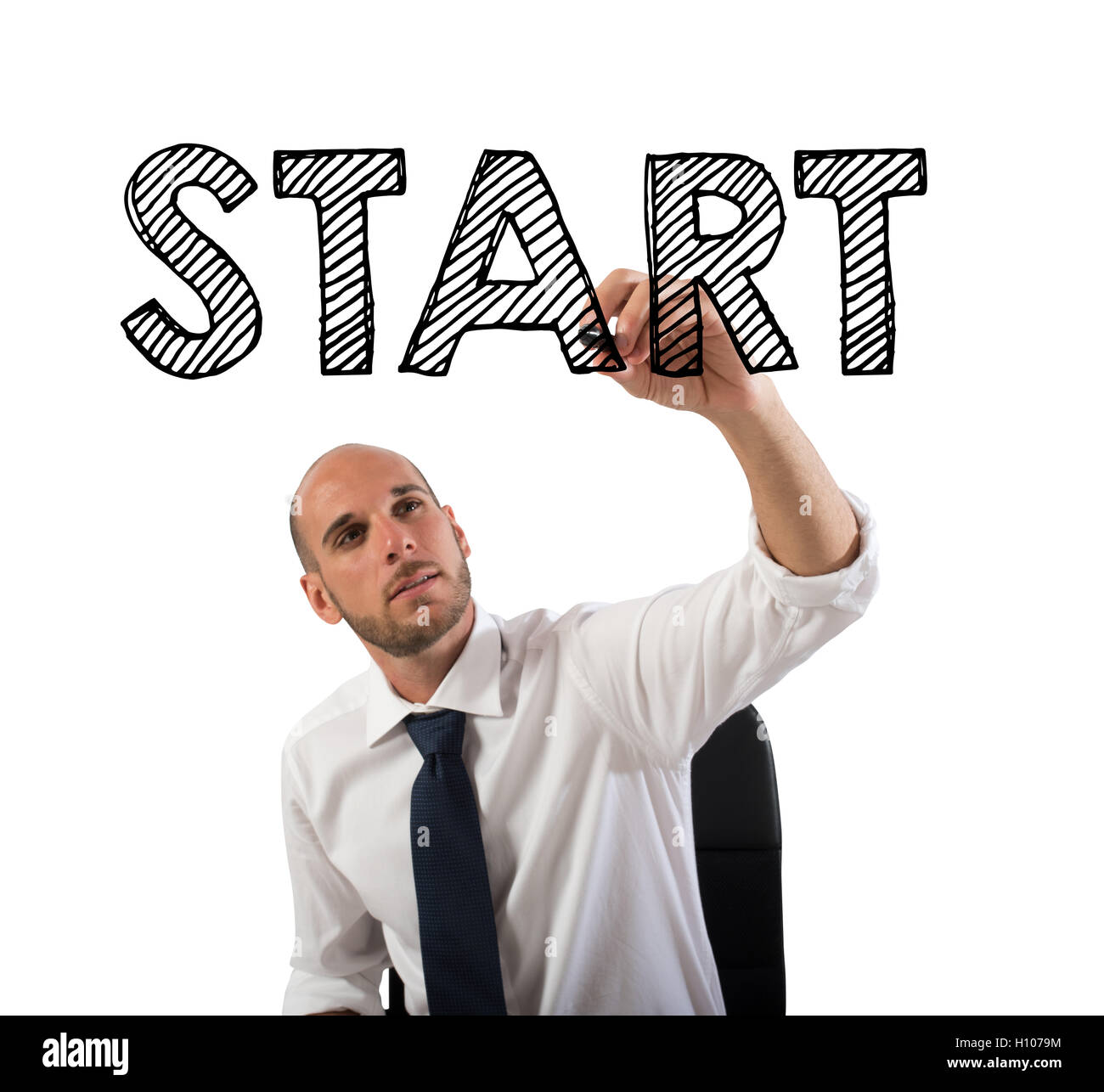 Starten Sie eine erfolgreiche Karriere als Unternehmer Stockfoto