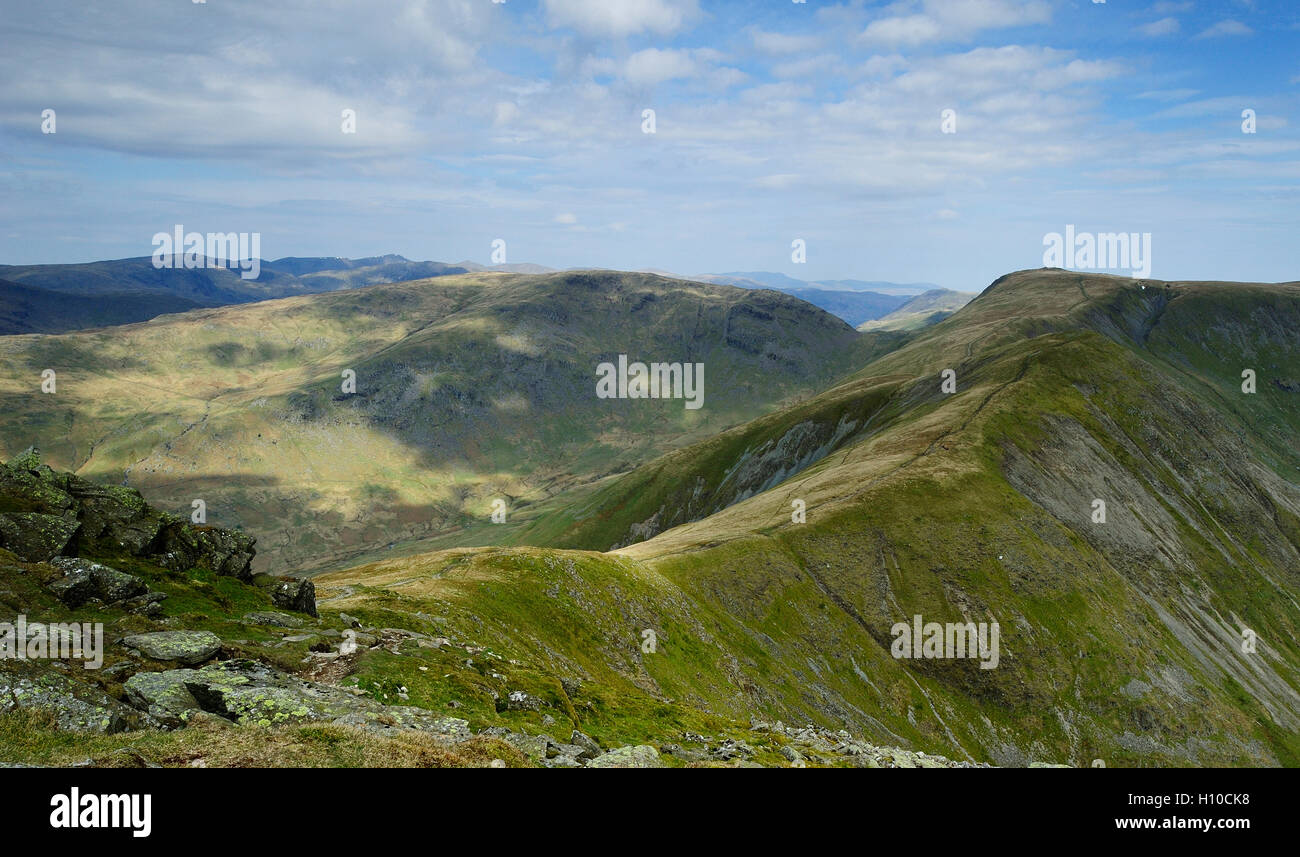 Das Grat bis zu Thornthwaite Crag Stockfoto