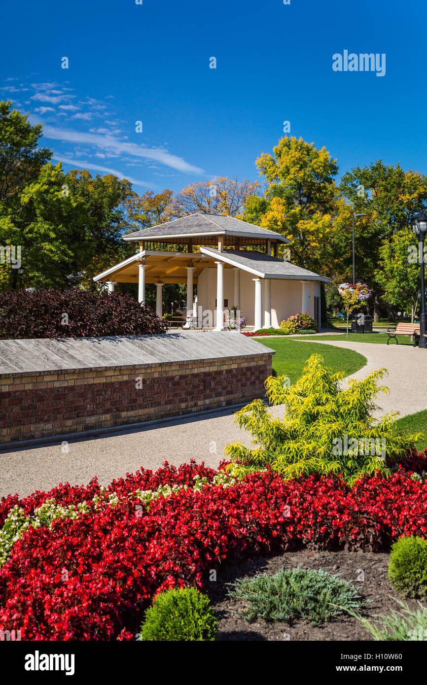 Bethel-Erbe-Park in Winkler, Manitoba, Kanada. Stockfoto
