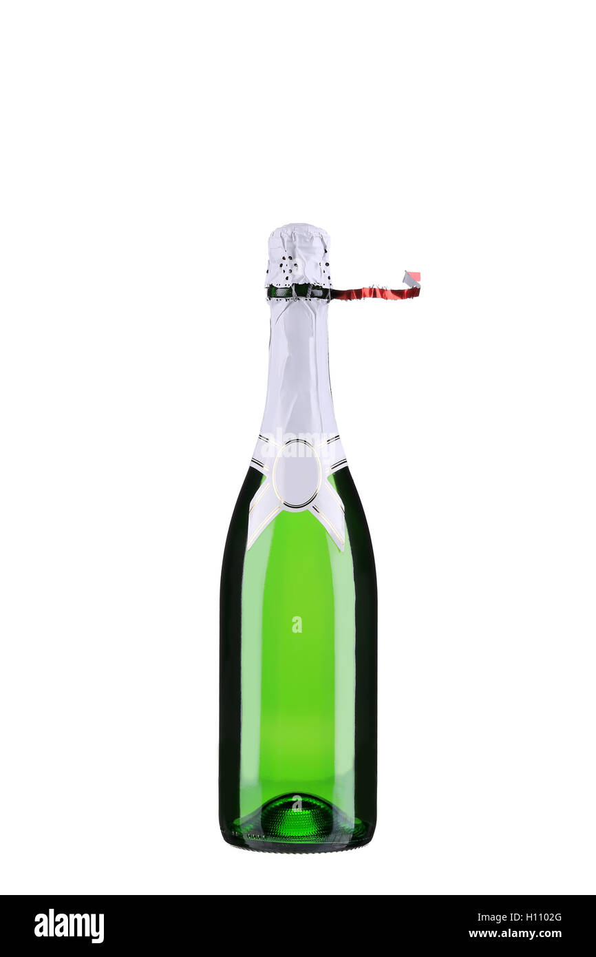 Champagner-Flasche ohne oberen Folie. Stockfoto