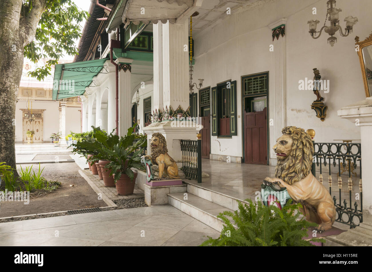 Indonesien, Java, Yogyakarta, Kraton Schlossanlage, Residenz des Sultans Stockfoto