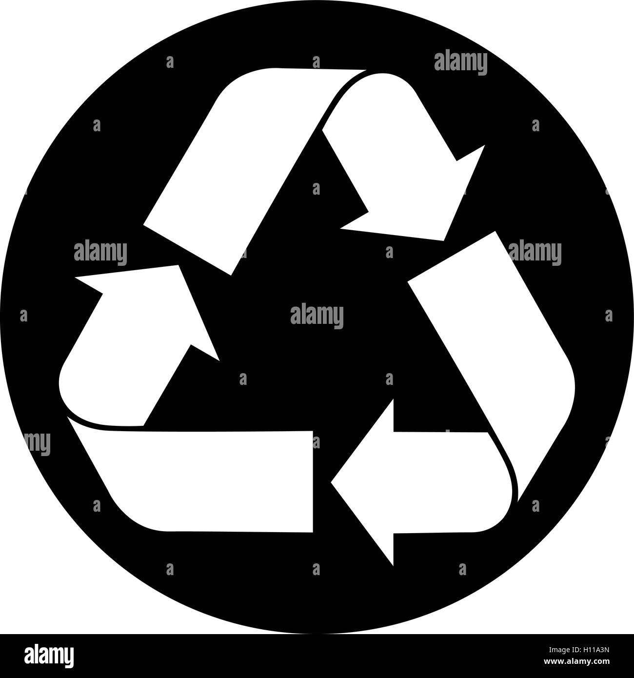 Recyclingpapier Symbol Weiss Recycling Symbol Auf Dem Schwarzen Hintergrund Vector Illustration Stock Vektorgrafik Alamy