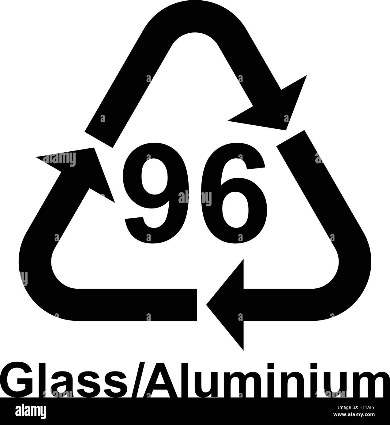 Composites recycling Symbol 96. Composites recycling Code 96, Vector Illustration. Stock Vektor