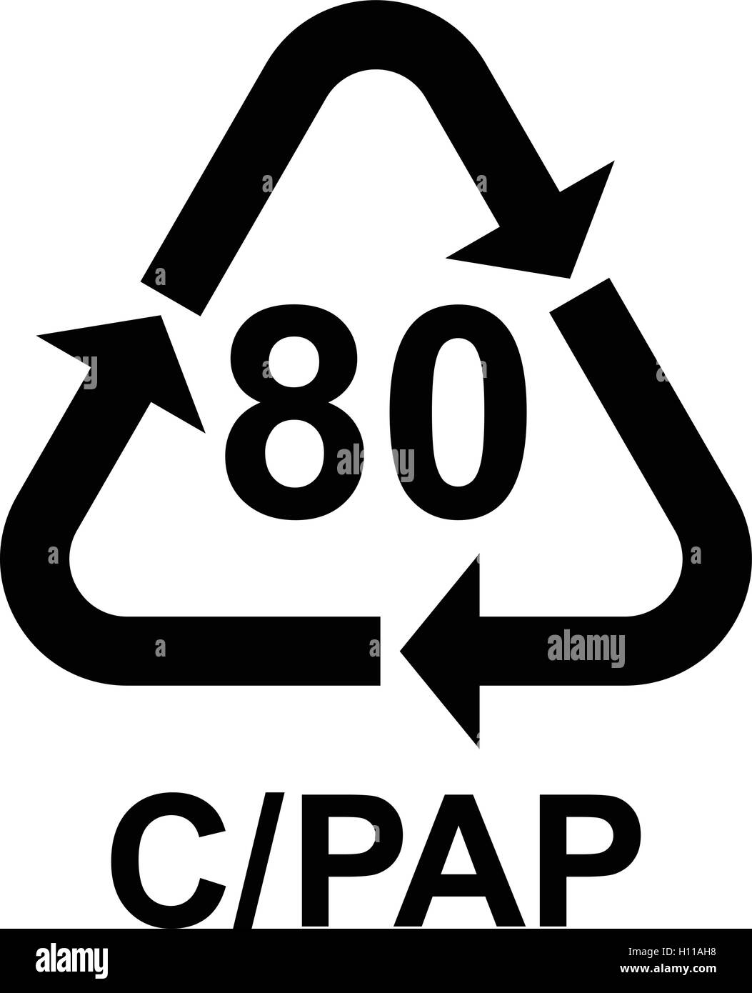 Composites recycling Symbol c/pap 80, Vector Illustration. Stock Vektor