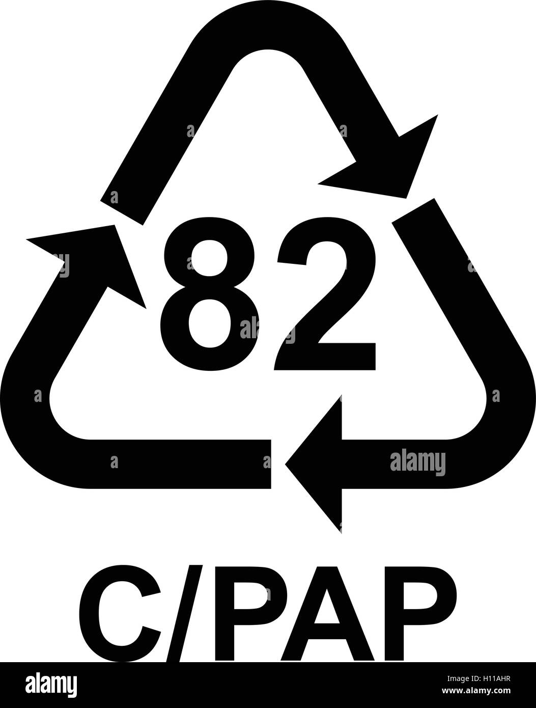 Composites recycling Symbol c/pap 82, Vector Illustration. Stock Vektor