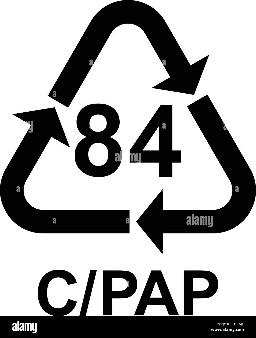 Composites recycling Symbol c/pap 84, Vector Illustration. Stock Vektor