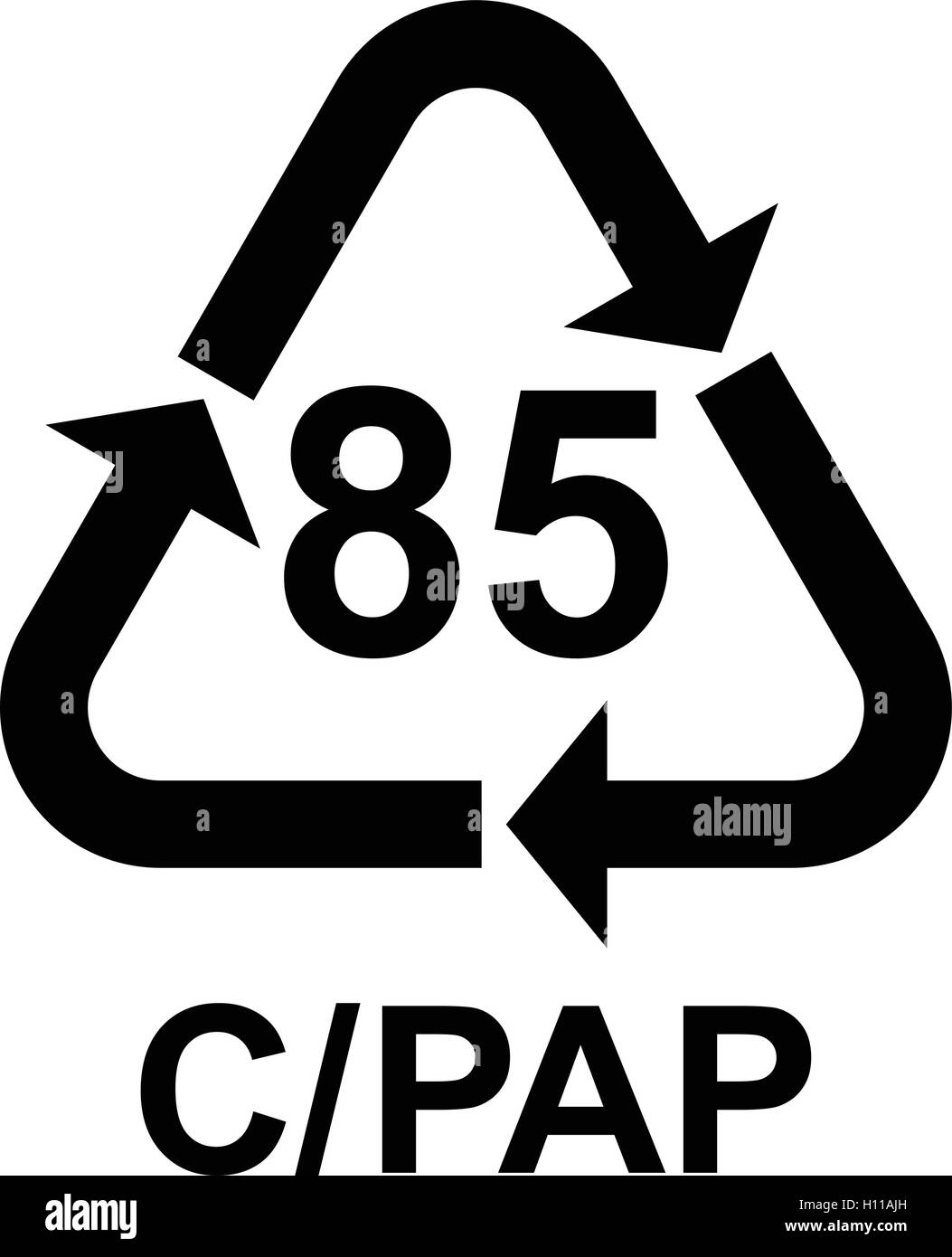 Composites recycling Symbol c/pap 85, Vector Illustration. Stock Vektor